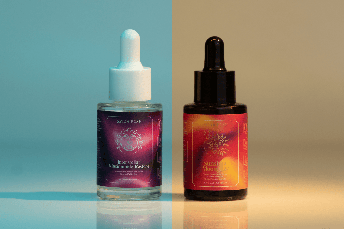 GALACTIC SAVIORS COMBO: INTERSTELLAR NIACINAMIDE RESTORE and SUNSHINE MOONGLOW VITAMIN C