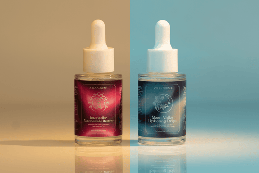 COSMIC GLOW DUO COMBO: MOON VALLEY HYDRATING DROPS and INTERSTELLAR - NIACINAMIDE RESTORE